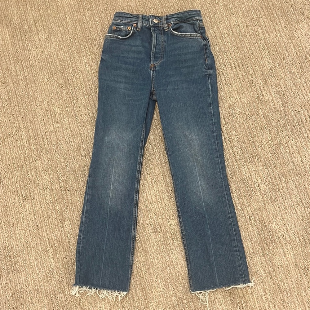 I am selling these denim Zara jeans.